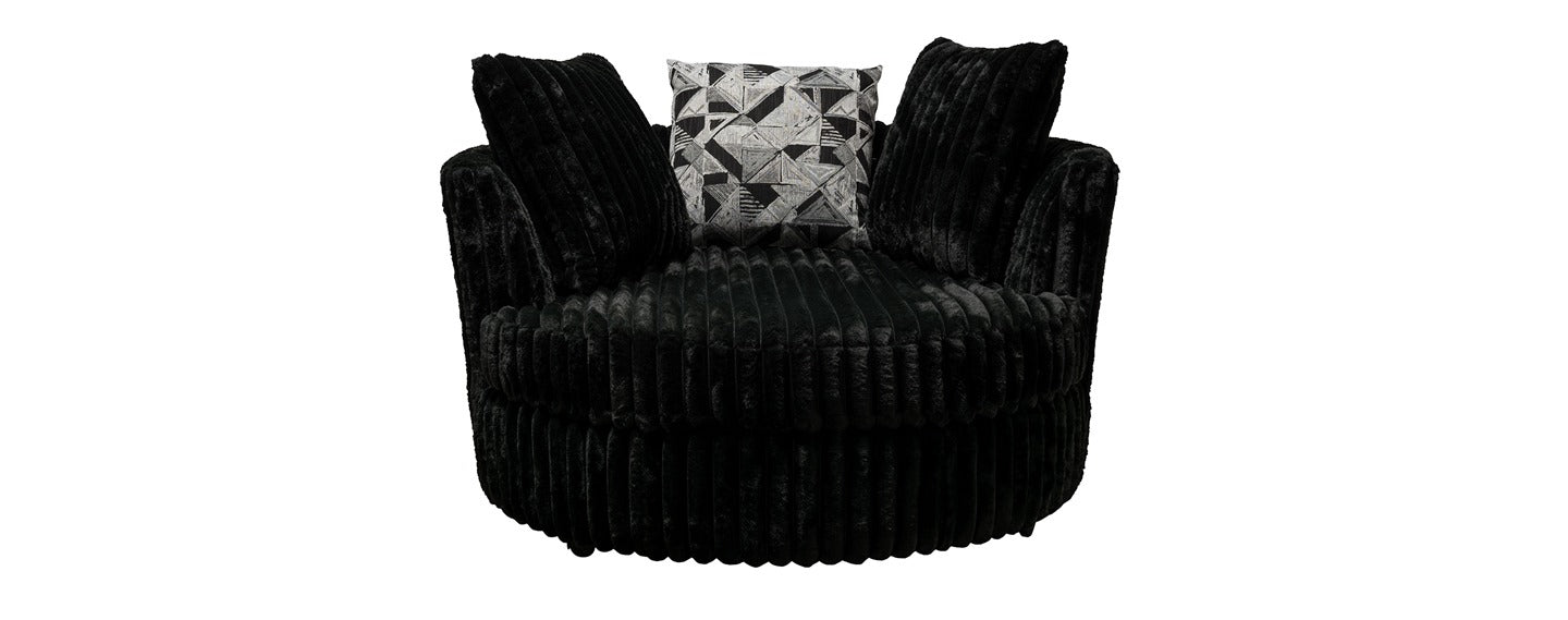 Galactic Ebony Swivel Chair