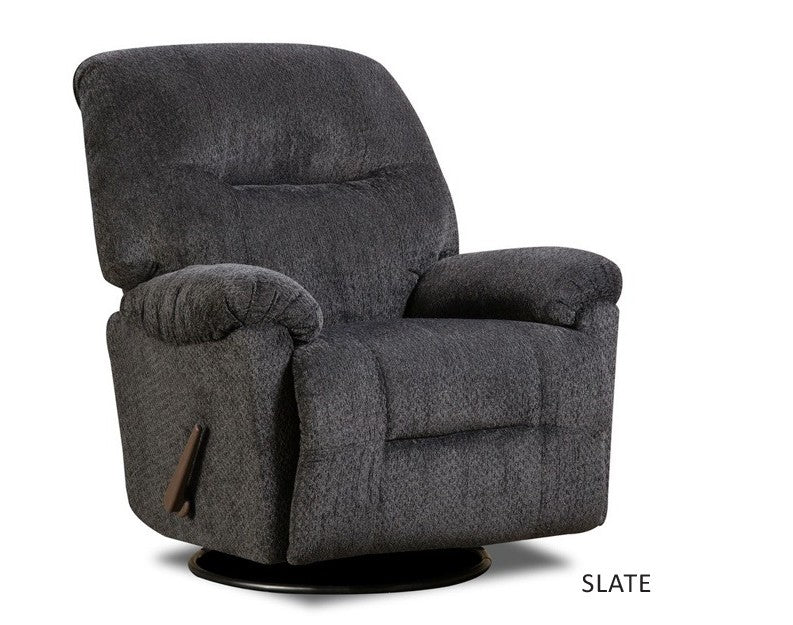 Hudson Slate Swivel Recliner
