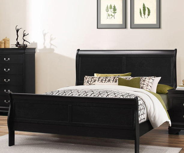 Louis Philippe Ebony Bed