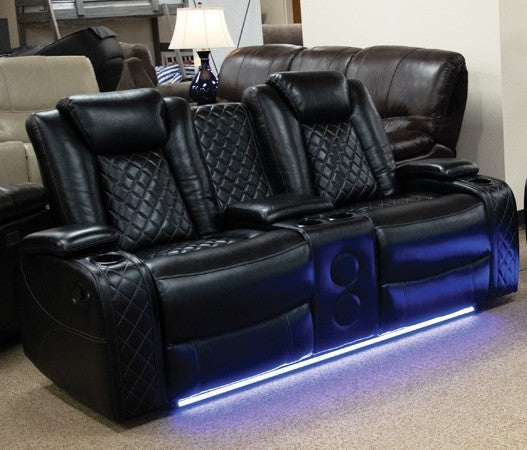 Omega Black Loveseat