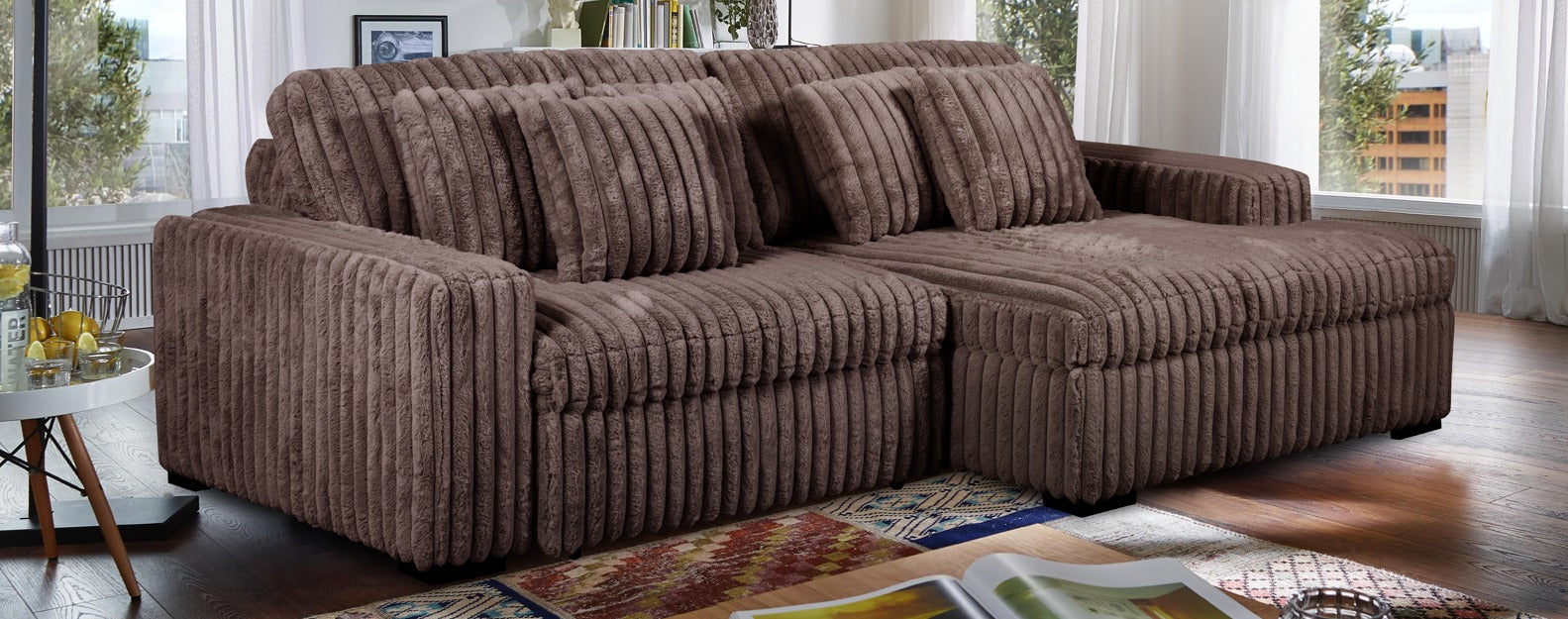 Presley Chocolate Sectional