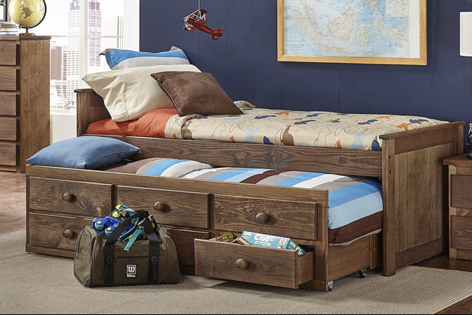 Twin Chestnut Captain Bed