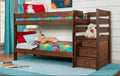 Twin Chestnut Stairstep Bunkbed