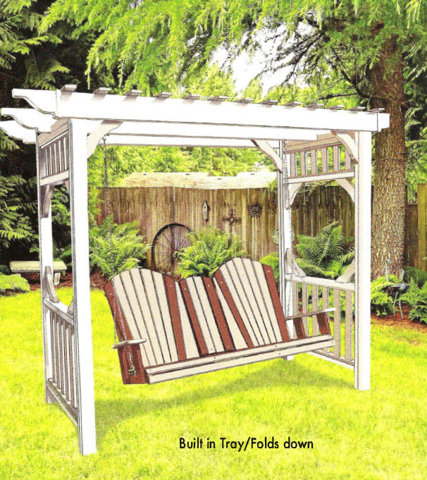 Vinyl Arbor with Swing