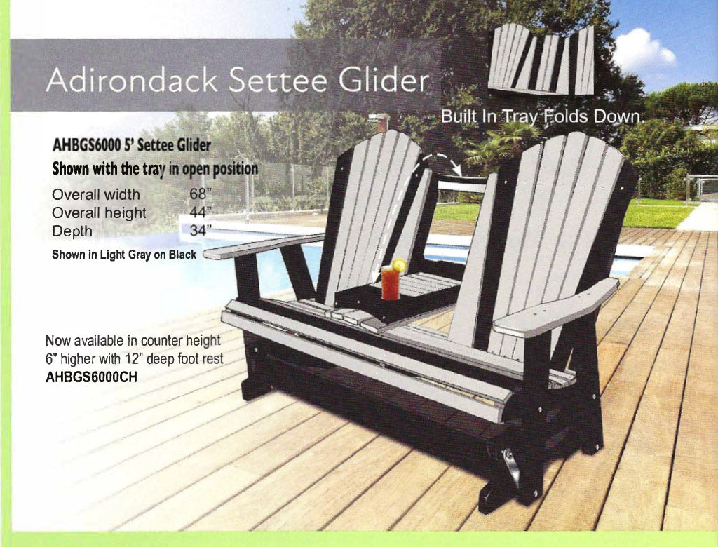 Adirondack Settee Glider