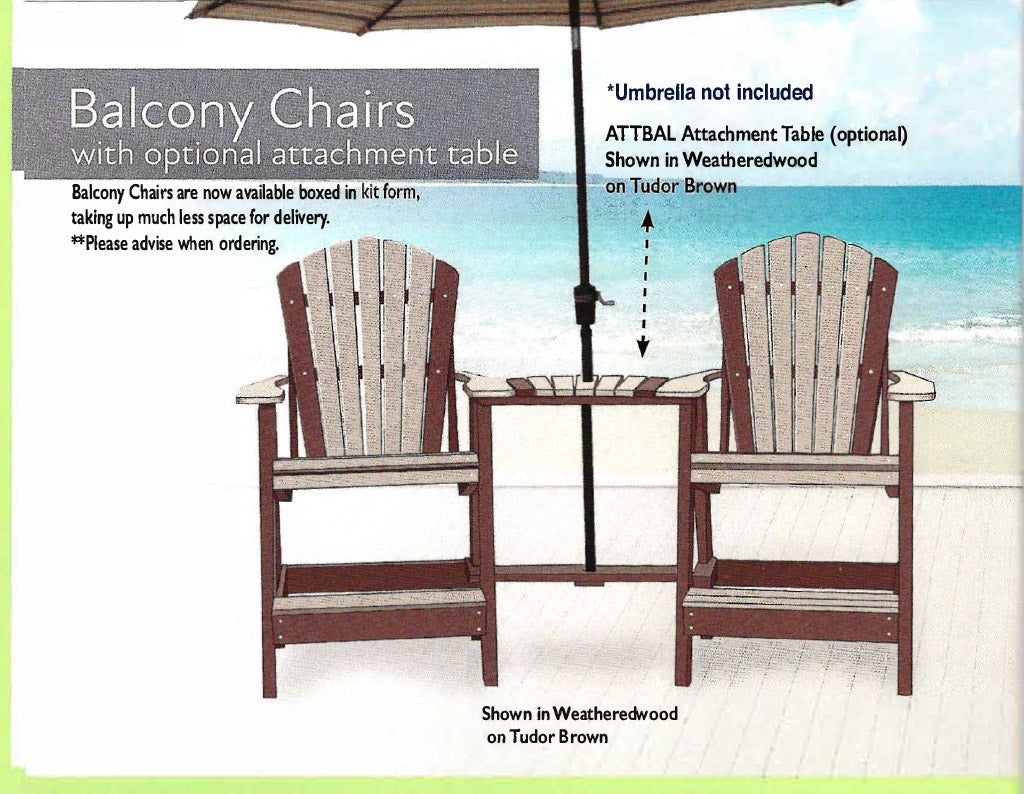 Balcony Chairs With Table Attachment