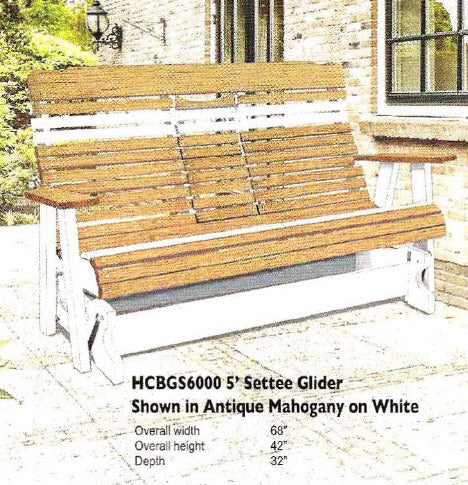 High Curve Back Settee Glider